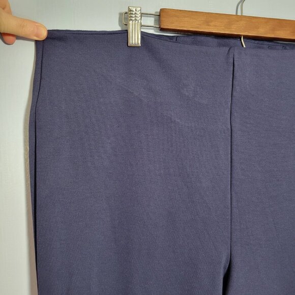 Fabletics 4X Navy Blue High Rise Full Length Ponte Skinny Zip-Split Leggings - Picture 4 of 8
